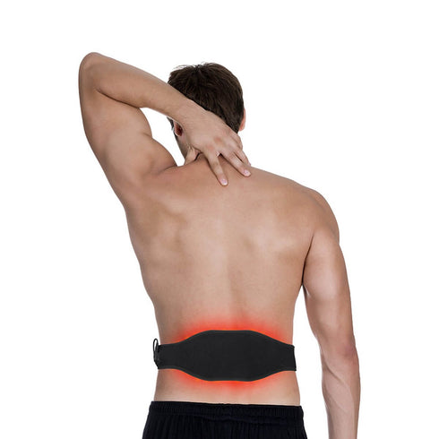 lukirch red infrared led light therapy belt with 75 leds and 660nm 850nm, used for pain relief, weight loss of waist and other jionts